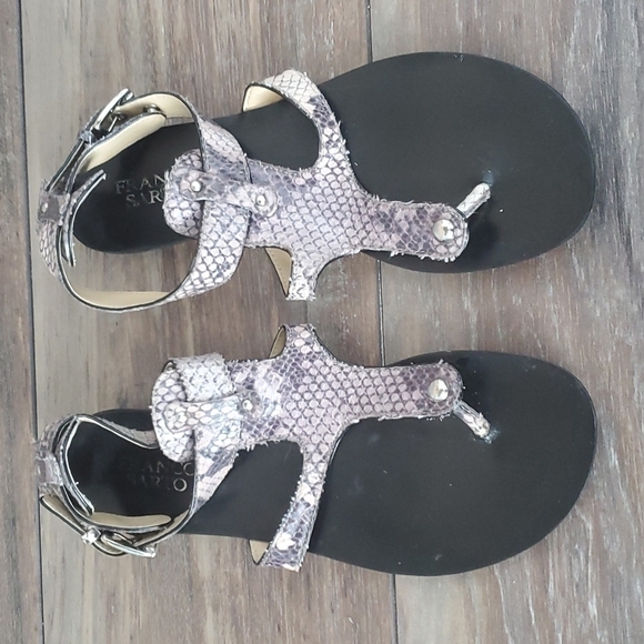 Anthropologie Franco Sarto Women Toro Leather sandals flats sz 8M - Picture 4 of 10